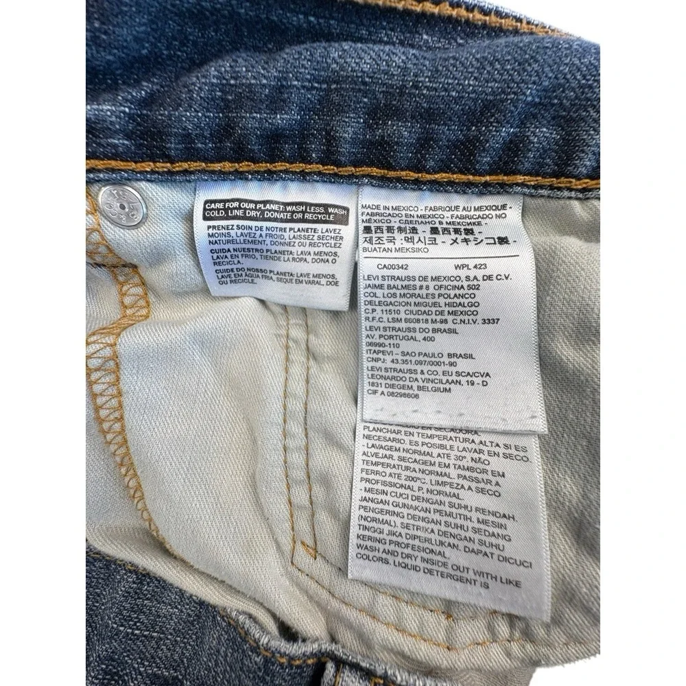 Levi's 505 Regular Fit Straight Leg Jeans Men's 38x34 Blue Denim